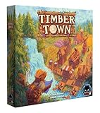 Timber Town Board Game by Alley Cat Games | Ages 10+ | 2 Player River Drafting Strategy Game | Tile Placement, Variable Objectives & Beaver-Themed City Building