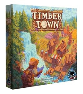 Timber Town Board Game by Alley Cat Games | Ages 10+ | 2 Player River Drafting Strategy Game | Tile Placement, Variable Objectives & Beaver-Themed City Building
