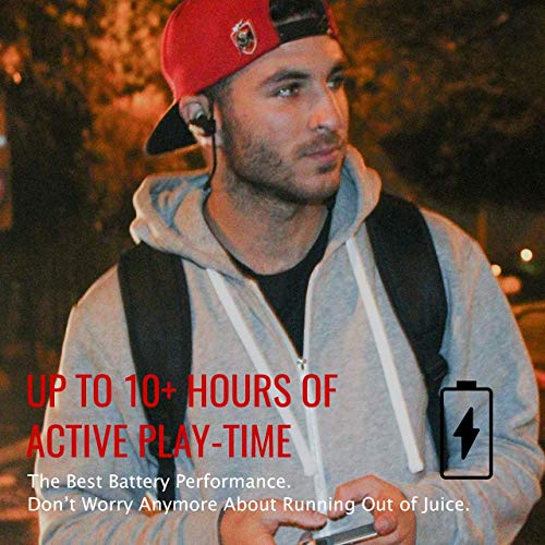 ONE Day Sale! - The MX10 Bluetooth iPhone Headphones - Ear Buds Wireless Headphones - Designed for Running and Sport Workouts - Built-in Microphone with Noise Cancellation - IPX7 Waterproof