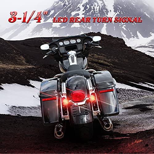 Image of 3-1 /4 Inch Rear Led Turn Signal Red Brake Light Compatible with ley Motorcycle Road Glide Road King Softail Ultra Classic Ultra Limited Electra Glide