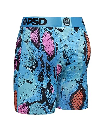 PSD Men's Topaz Python Boxer Briefs, Blue, S2