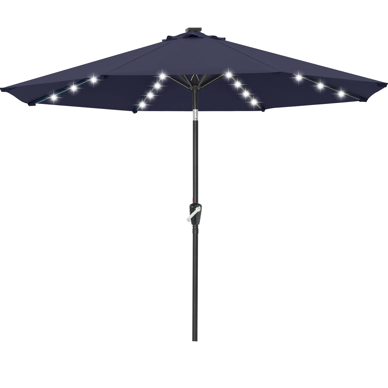 ABCCANOPY Solar Led Patio Umbrella with 32 Lights 11FT(Deep Blue)