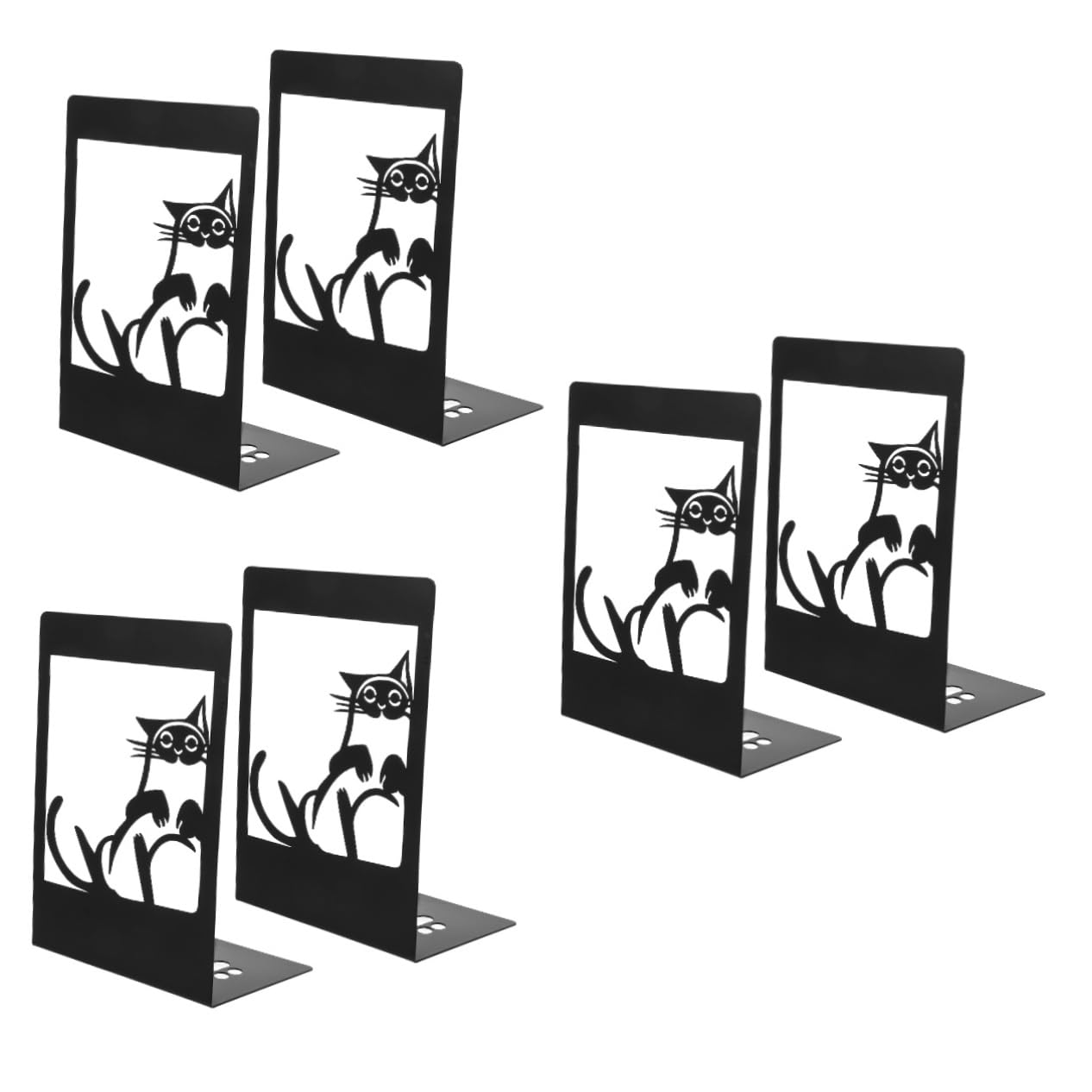 Sujetalibros de metal de gato para decorar estantes infantiles y despachos modernos