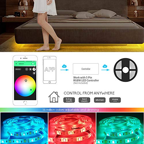 Tira LED GIDERWEL RGBW 5m Flexible 12V 300 LEDs miniatura 4
