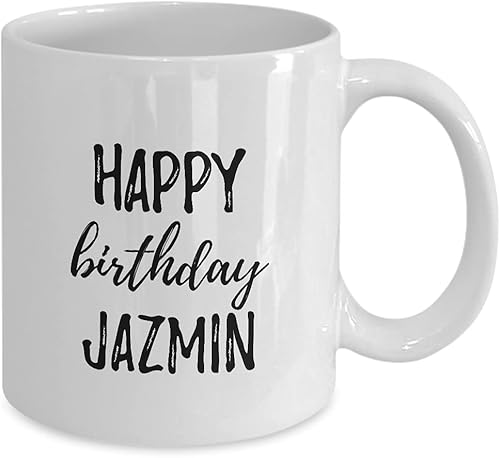 Miniatura 2 de Happy Birthday Jazmin Mug Funny Gift Idea For Anniversary Custom Name Coffee Tea Cup 11 oz