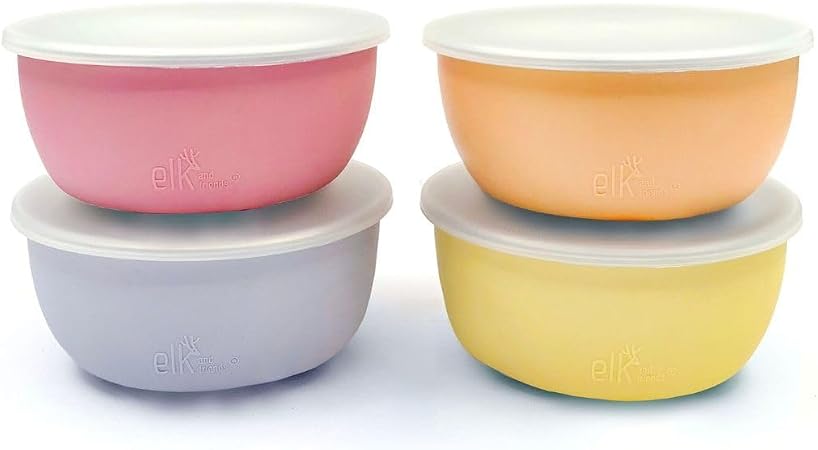 Elk and Friends Stainless Steel Bowls + Silicone Sleeve and