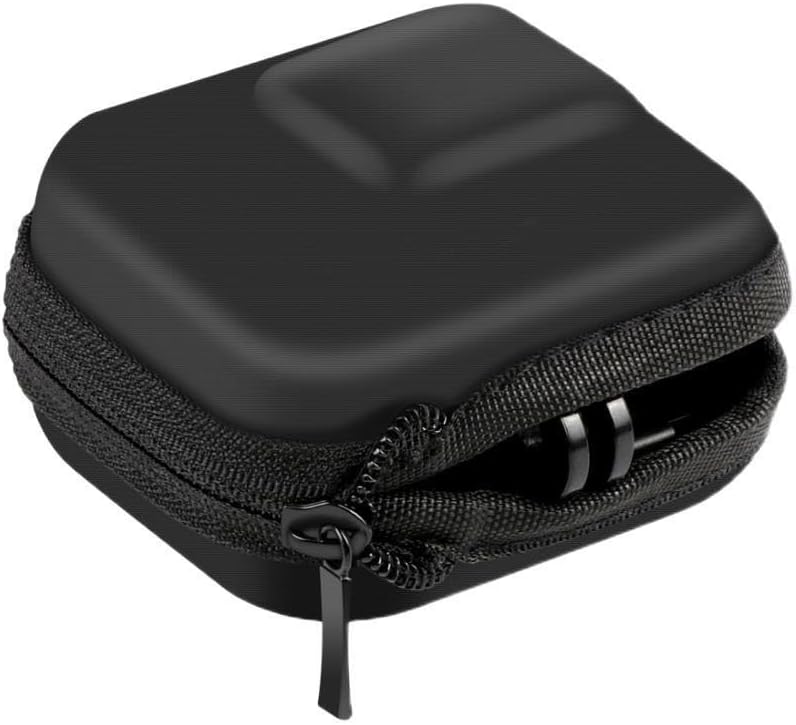 LupholuePortable Mini Camera Bag PU Case Hard Shell Storage Case Compatible with GoPro Hero12, 11, 10, 9, 8, 7, 6, 5, GoPro (2018), DJI Osmo Aciton 3/2, Campark, AKASO