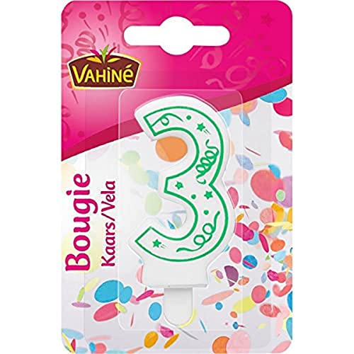 VAHINÉ - Decoración - Velita Número 3 - x1