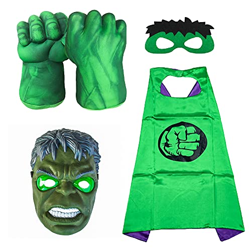 Superhero Hands Gloves Superhero Incredibles Toys Superhero Capes and Masks Cosplay Superhero Costumes for Boys Kids (4 Pcs)