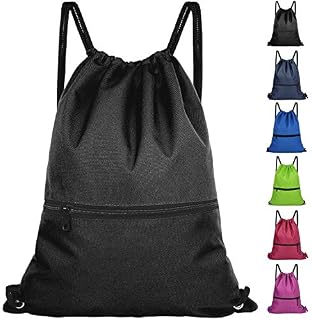 Drawstring Backpack Bag for Men Women Kids - Great for Gym, Gift, Camping