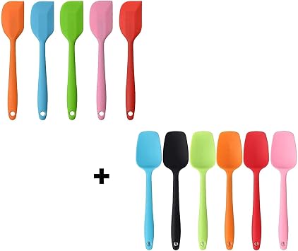 5-piece 8.5 inch Small Spatulas + 6-piece 8.2 inch Small Spoon Spatulas