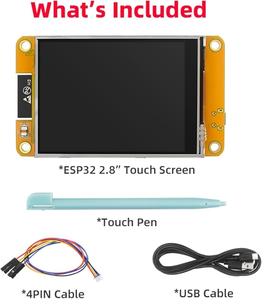 Bitcoin Miner, ESP32 Hash Development Board, 2.8" Display DIY Digital Lottery Miner, 1000KH/s Performance Visual Mini Solo Miner, Low Power Educational Development Kit for Tech Hobbyists