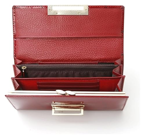 Card Bag,wallet, Card Bag,Women Wallet with Multiple Card Slots Roomy Compartment Zip Clutch Ladies Purse(Red)3