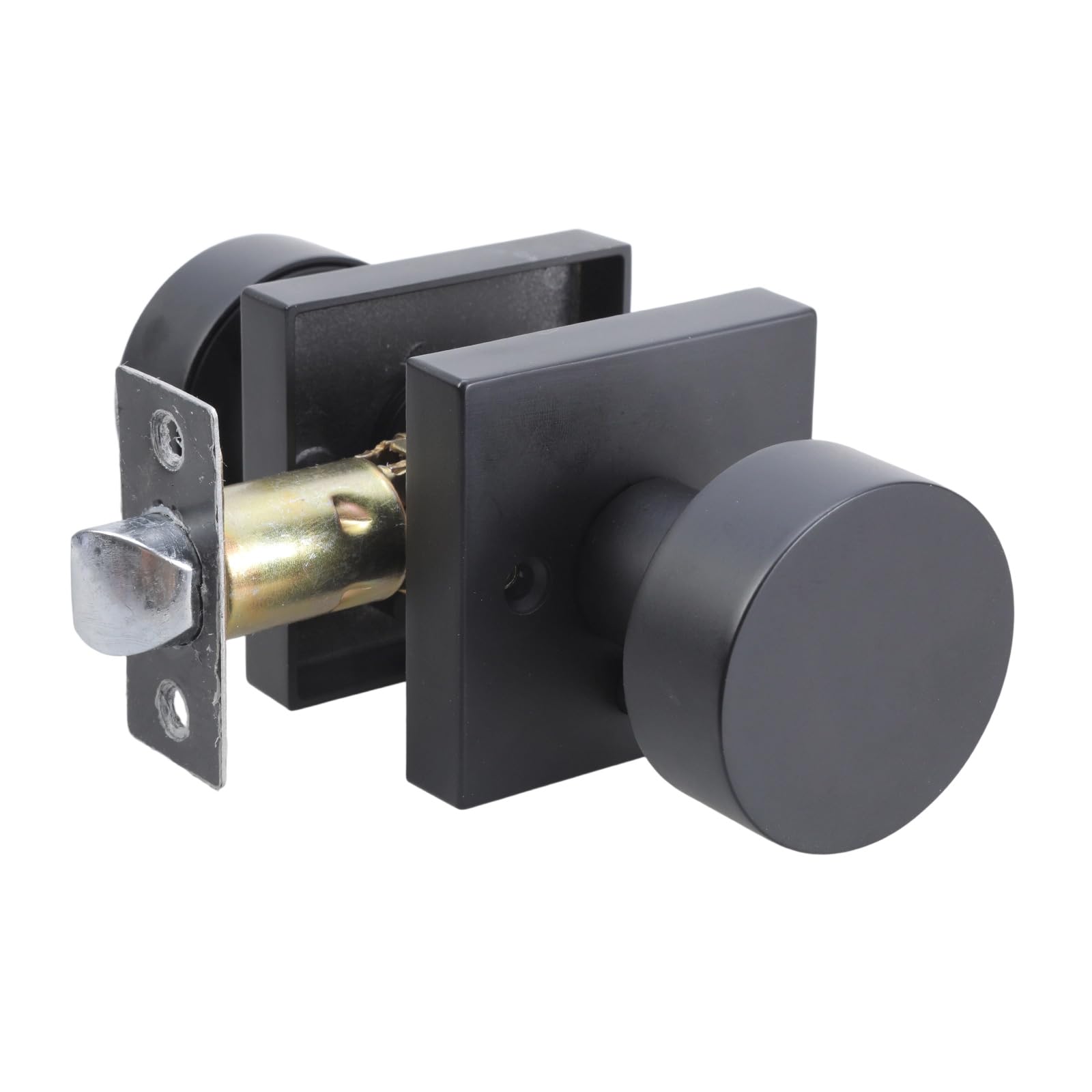 Zincs Alloy Rotation Round Door Knobset Handle Round Door Knobs Knobset NonLocking Interior Handles Enduring Shaped Nonlocking Doorknob Interior Handles