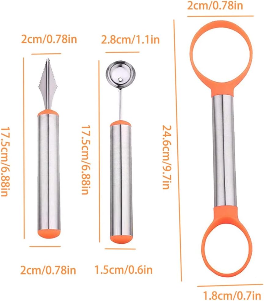 Melon Ball Scoop, Carving, Fruit Set Spoon Ice Cream Cooking Tools Kitchen Accessories Gadgets