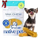 Native Pet Yak Cheese Himalayan Dog Chews - Long Lasting Dental Sticks for Small Breeds– 100% All Natural Himalayan Yak Chews for Small Dogs – Cheese Bone for Aggressive Chewers - 5 Per Pack