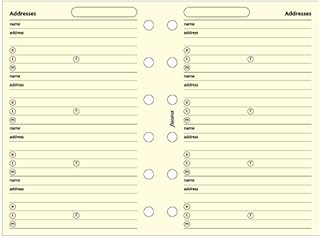 Filofax Contacts Refill for Pocket Organizers, Cream, Pack of 20 (B210253)