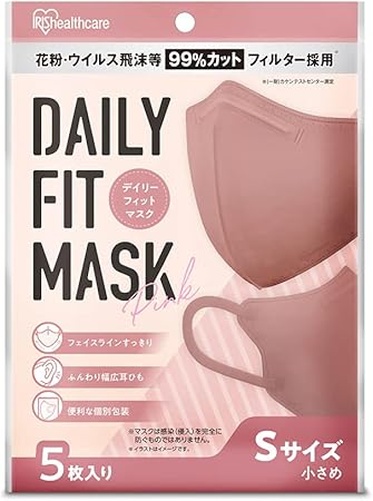 Amazon アイリスオーヤマ マスク カラー Daily Fit Mask 小さめサイズ 5枚入 Rk D5sp ピンク アイリスオーヤマ Iris Ohyama ドラッグストア