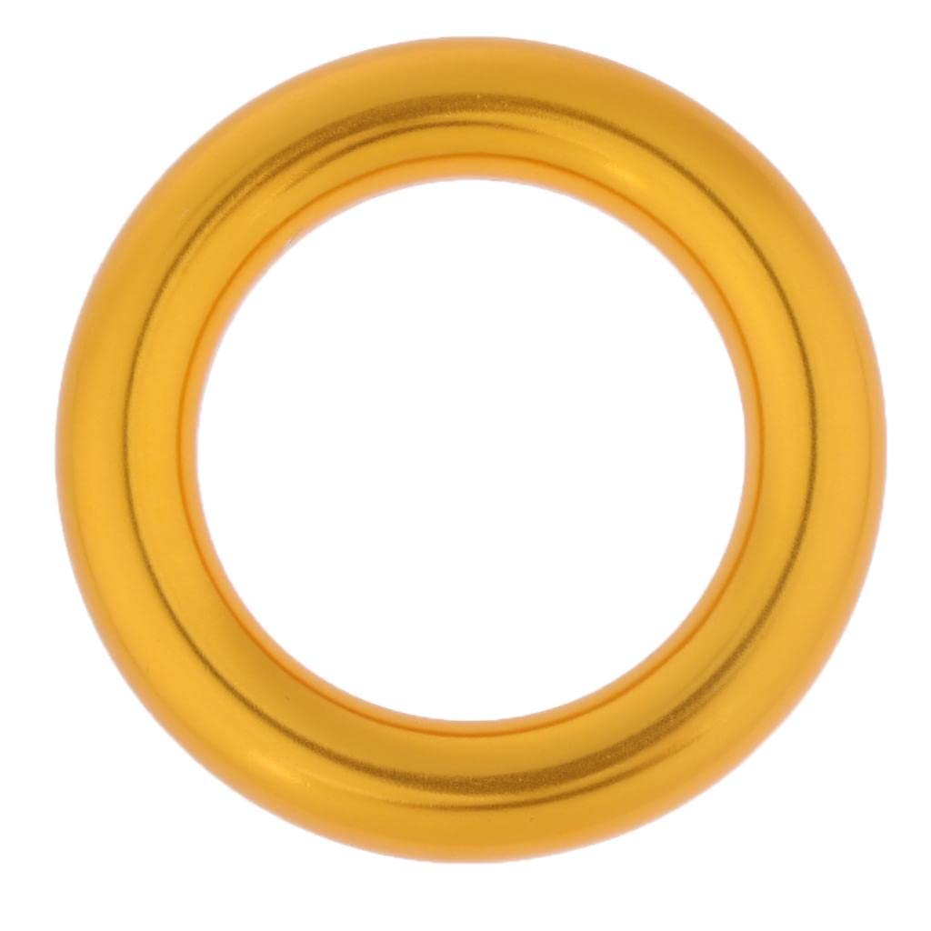 25KN - Anillo de rescate para rappel de escalada en roca, conector de rescate dorado, talla L