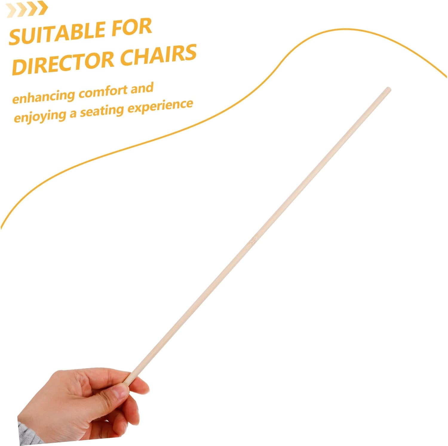 Toddmomy Director Chair Replacement Canvas Seat Rod Seat Support Stick Chair Cloth Support Stick Rods for Chairs