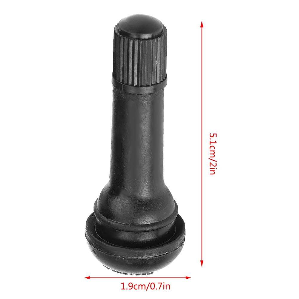 SANON 100 Pz Auto Moto Ruota Snap in Pneumatico Valvola del Pneumatico Stelo Corto Valvola in Gomma Accessori Auto (Tr414)