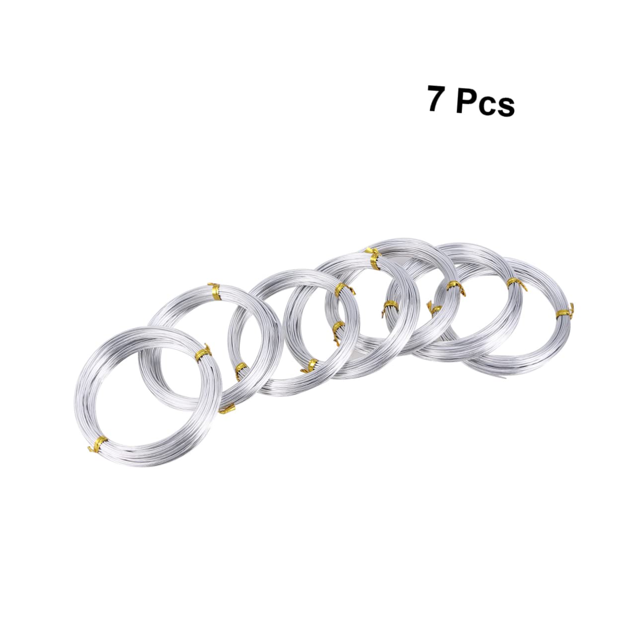 SEWACC 7rolls DIY Aluminum Soft Iron Wire for Bonsai Jewelry Animal and Garden Crafts