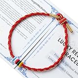 LUCKYDOLMA LUCKYDOLMA Tibetan Monk Handmade Blessed Five-Color Prayer Flags Lucky Red String Bracelet for Women - Gift of Amulet for Protection, Positivity, Health & Wealth from the Himalayas.