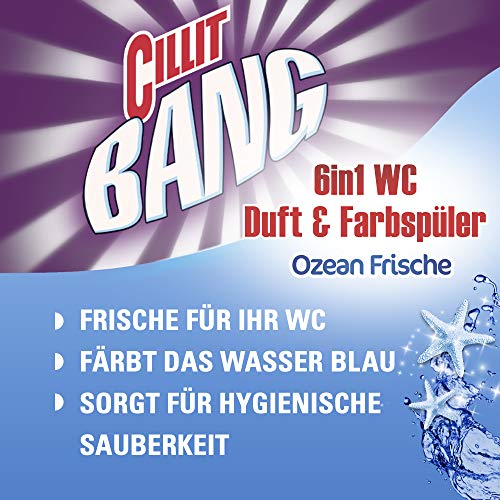 Cillit Bang Blue Wave 6 WC Blauspüler, Duopack Ozean Frische, 3er Pack (3 x 2 Stück), Toilet Cleaner – Ansicht 3