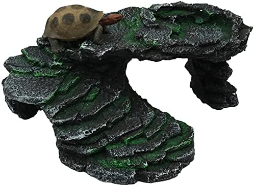 Yuecheng BREUAILY Reptile Ramp Platform Turtle Basking Platform Rock Step Bar and Gecko Cave Hideout Terrarium Decoration Accessories Reptiles Decoration