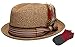 Epoch Men's Premium Straw Porkpie Fedora Hat with Summer Low Cut Sock