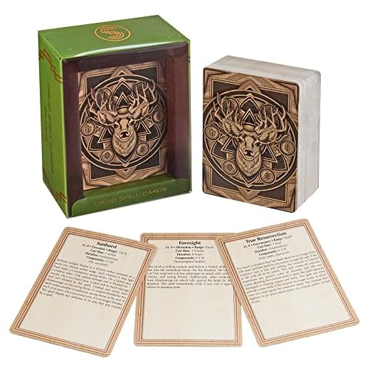 Stratagem Spell Cards - DND 5e Compatible - Quick Reference Class Ability Decks - Pocket Sized RPG Spellbook Cards - Roleplaying Game Player Accessories - TTRPG Fantasy Adventure Accessory (Druid)