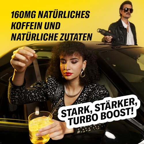 waterdrop® Microenergy Turbo Boost – 160mg Koffein, 36 Drops Würfel – Zuckerfrei, Kalorienarm, Energie-Booster mit Vitamin C & B 3