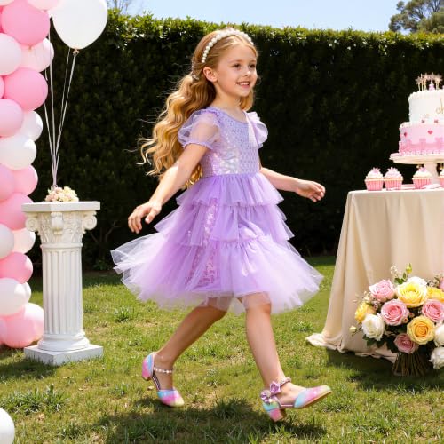 Image of Motasha Sparkly Girls Dress Shoes Kids High Heels Toddler to Big Kid