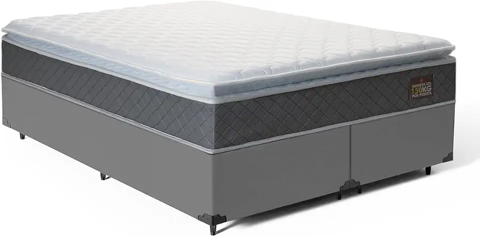 Cama Box com Colchão de Espuma D45 Pillow Top Fort Comfort (Queen)