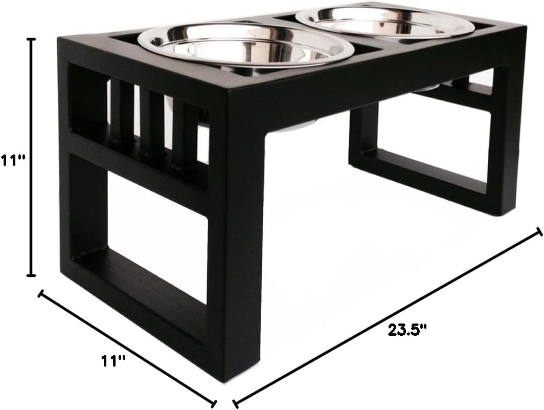 Libro Double Diner - Raised Dog Feeder - 11" Tall