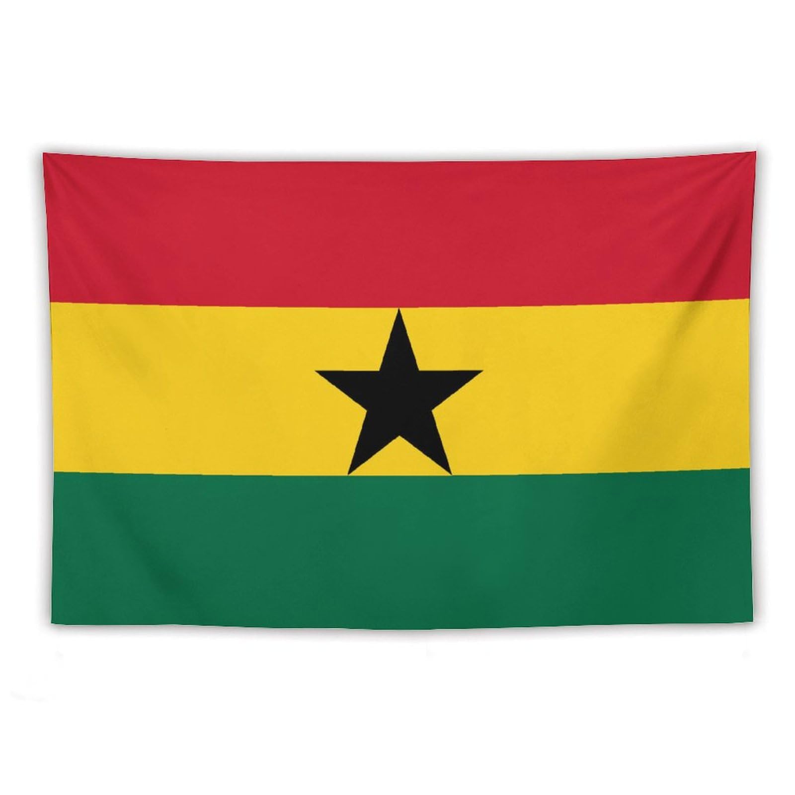 XingFox Ghana Flag Tapestry Wall Hanging, National Flag Art Wall Decoration Tapestry, For Bedroom Living Room Dorm Home Decoration, 60"x90"