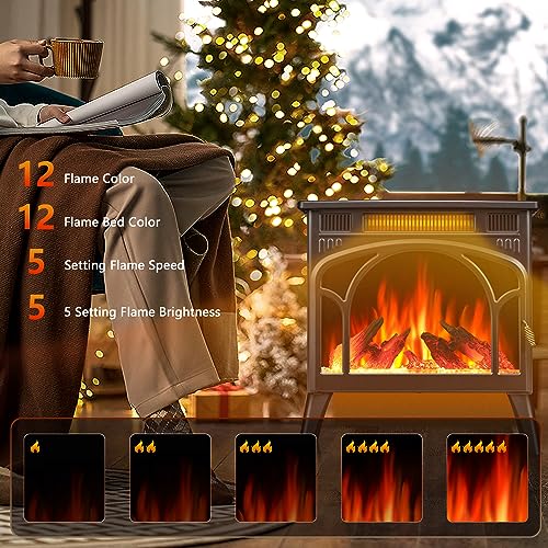 Image of R.W.FLAME Electric Fireplace Heater 25 inch with Remote Control, Flame Upgrated