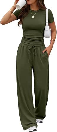 Trendy Queen Women's 2 Piece Matching Summer Lounge Set with Pockets