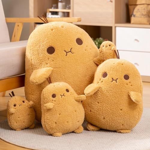 Ueiwffzo Emotional Potato Flauschige Kartoffelkissen Kartoffel Weiches Stofftierkissen Kawaii Plüschtiere Kissen Für Kinder Mädchen Und Jungen Geschenke (15cm)