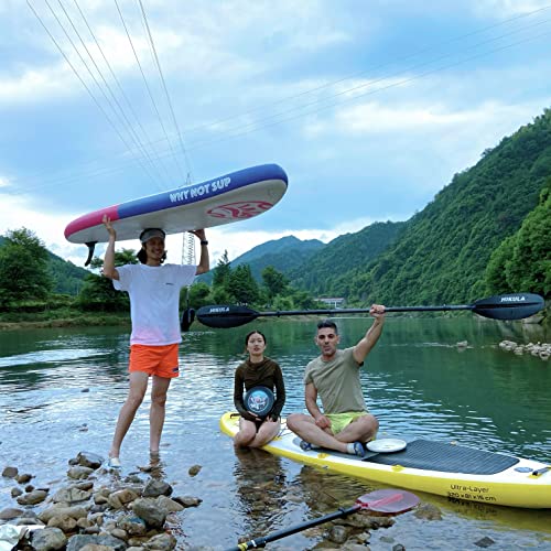 HIKULA Kayak Paddle 4 Pieces Aluminum Shaft and PP Blade Floating 86.6in/220cm, 90.5inch/230cm Lightweight Oars