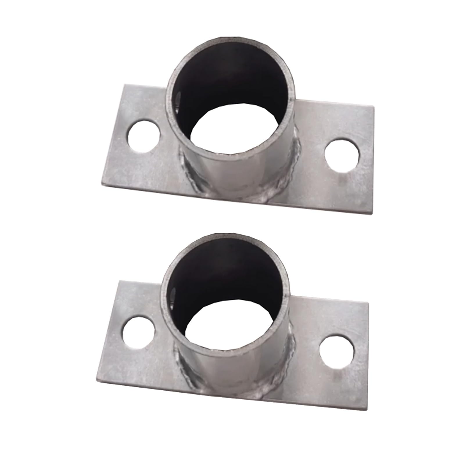 CMYUN 1/2/4pcs Round Post Base Brackets, Heavy Duty Post Shoe for Railing Guardrail, Pergola Fence Mailbox Post Support Guard Repair Kit, 1 2 3 4 5 6 8 In(2 pcs,Dia - 30mm(1.18in))