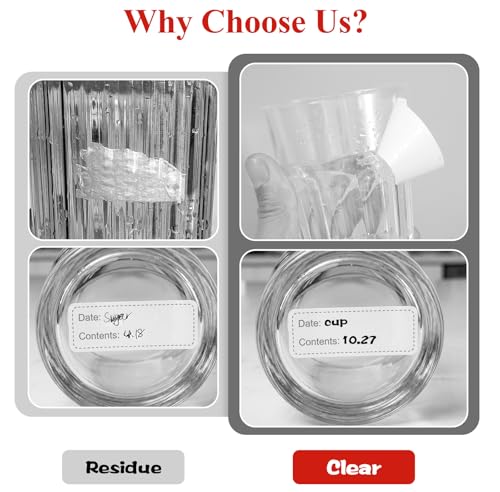 Qianyu 300 Stück Gefrieretiketten zum Beschriften 25 x 75 mm Wasserfeste Küchenetiketten Ablösbar Sticker Ohne Rückstände Entfernbare Aufkleber für Lebensmittelbehälter Gefrierdosen Marmelade Gläser