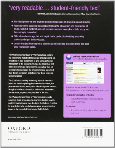 The Physiochemical Basis of Pharmaceuticals