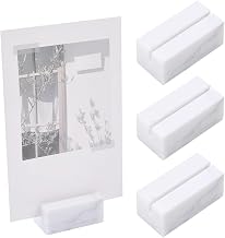 OLYCRAFT 4 Pcs Black Marble Card Holder Holder Multifunction Number Holder Label Holder Display for Wedding Restaurant Event Party Exhibition Decoration Office Restaurant Business