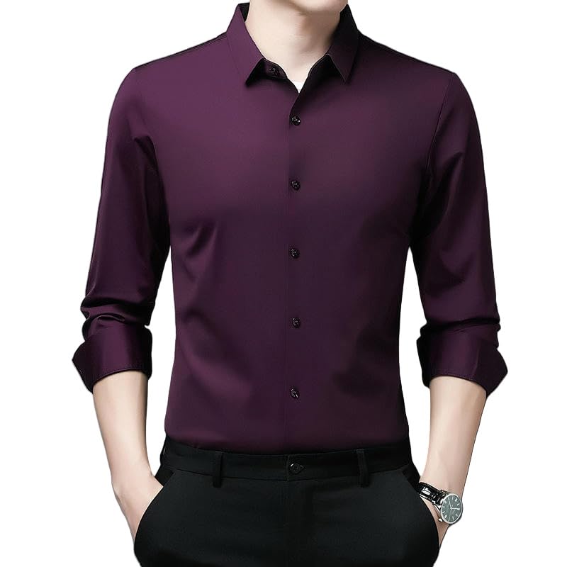 Camisa de solapa MQMYJSP con acabados de alta calidad para hombre