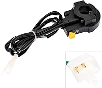 Vista 5 de Empuñaduras de mango de acelerador giratorio y conjunto de cable de 50 pulgadas con interruptor de apagado para manillar de 7/8 pulgadas 0.866 in