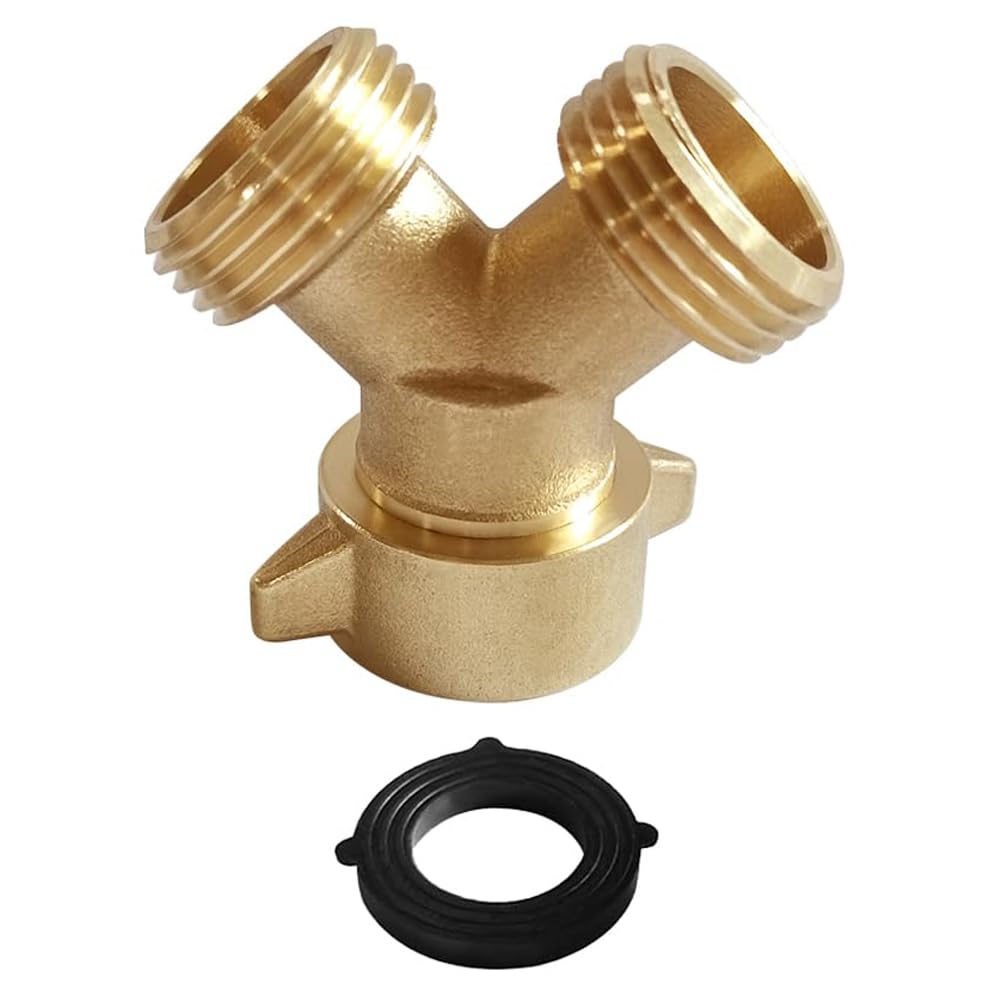 Conector de mangueras en Y de 3/4 que evita fugas de agua