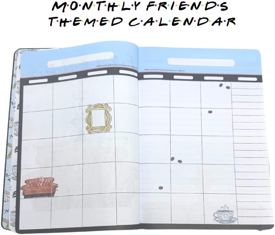 Friends Daily Planner Set - Bundle of a 96 Page Friends T.V. Show Planner for Daily Management, & More | Stationery Office Supplies for Adults image 3 of 6 B0F4L524BW