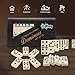 PUREPLAY Jumbo Classic Dominoes Double 6 Game Set，Ivory 28pcs Domino Set in Poatable PVC Case-Family Nights,Party Favors,Travel and Anytime Use,2-4 Players