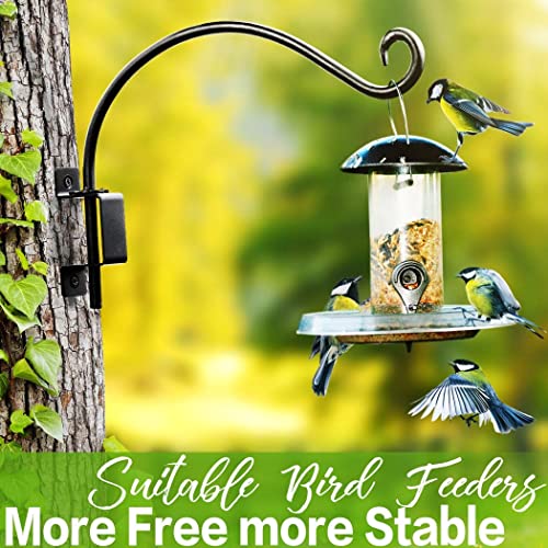 Image of AJART Bird Feeder Hangers Outdoor: 12-Inch Swivel Hanging Plant Bracket for Wall Mount - Swivel Plant Hook for Flower Basket